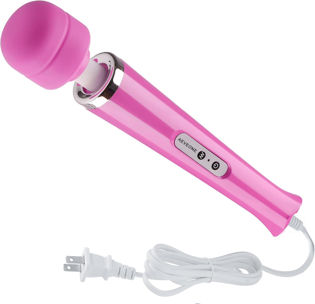 AEVEONE Wired Powerful Handheld Electric Massager, Strong Personal Back Massage for Sports Recovery, Muscle Aches, Body Pain (Rose red)