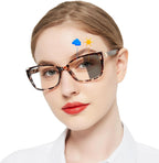 OCCI CHIARI Blue Light Blocking Photochromic Reading Glasses 3.5 Large Sunglasses Readers(1.0 1.5 2.0 2.5 3.0 3.5 4.0)