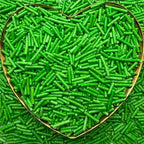 CandiJumpin Grass Green Jimmy Sprinkles, Green Sprinkles for Cake Decorating Edible Cake Jimmies Edible Crunchy Jimmies Ice Cream Toppings, Baby Shower Party Wedding Christmas Supplies 3 OZ
