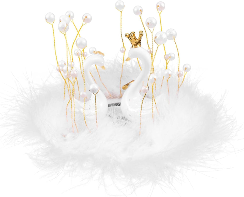 Luxshiny Car Decoration Swan Dashboard Decor Resin Swan Figurine Adorable Car Accessories
