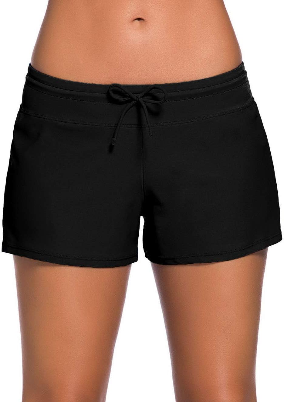 ChinFun Women's Board Shorts Swimswear Bottoms Tankini Swim Bathing Briefs Swimsuit Boardshorts Beach Trunks with Liner