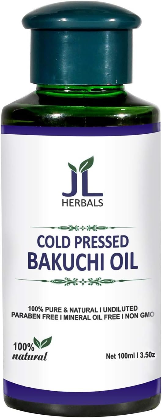 JL Herbals Bakuchi Oil 100ml (3.5 fl.oz) | Babchi | Psoralea corylifolia | 100% Pure & Undiluted | Cold Pressed | for External USE ONLY | USE After Dilution