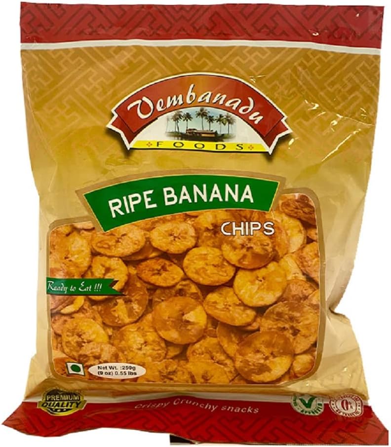 Ripe Banana Plantain Chips Indian Kerala Tea Snacks Crisp 250gms