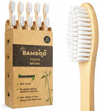 Bamboo Toothbrush Set – Eco-Friendly Wooden Toothbrushes, 10 Pack, Soft Bristles for Adults & Family