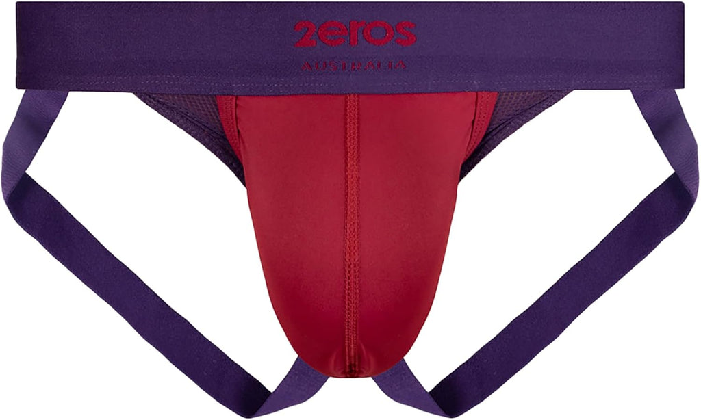 2eros - Mens Underwear - AKTIV Cronus Jockstrap Beet Red