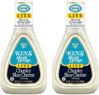 Ken's Steak House Lite Chunky Blue Cheese Dressing (16 Fl Oz, Pack of 2)