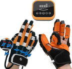 Rehabilitation Robot Gloves Split Finger Training Mirror Mode Stroke Hemiplegia Finger Extension Exercise, LCD Touch Screen/Timing/Intensity can be Adjusted, Yellow, RightHand M
