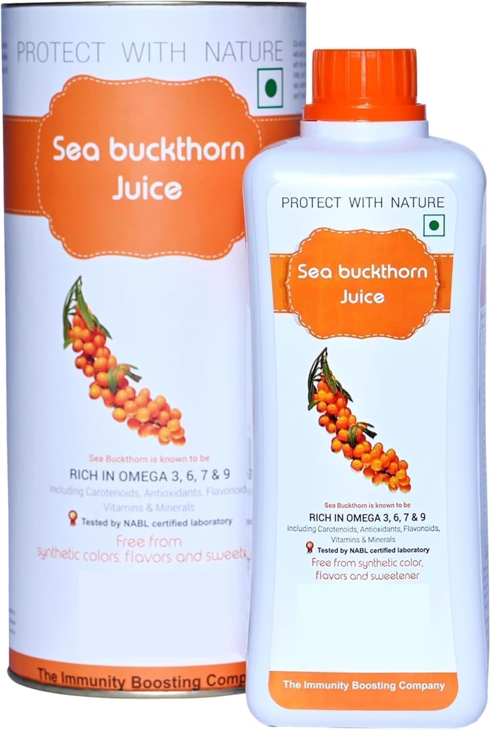 1Pack Herbal Sea Buckthorn Jui.ce - 250 Ml / 8.45 Fl Oz - Sea Buckthorn Pu.lp | Makes 50 Glasses