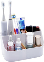 Ayswupt Electric Toothbrush Holders for Bathrooms,White Tooth Brushing Holder,Kids Toothpaste Holder with Dividers,Bathroom Countertop Organizer,Tooth Brush Storage Caddy for Sink Vanity Office