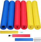 6 Pcs Foam Grip Tubing Adaptive Utensils Grip Tubing Tools Foam Tubing for Handle Grip Elderly Disabled Handicapped (3 Colors)