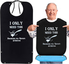 Funny Adult Bibs for Men, Waterproof and Reusable Bibs for Adults Washable Adult Bibs for Eating with Crumb Catcher