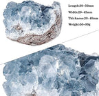 Rockcloud Natural Raw Blue Celestite Mineral Healing Crystal Cluster Geode Irregular Home Decoration Gemstone Specimen, 0.11-0.22 lb