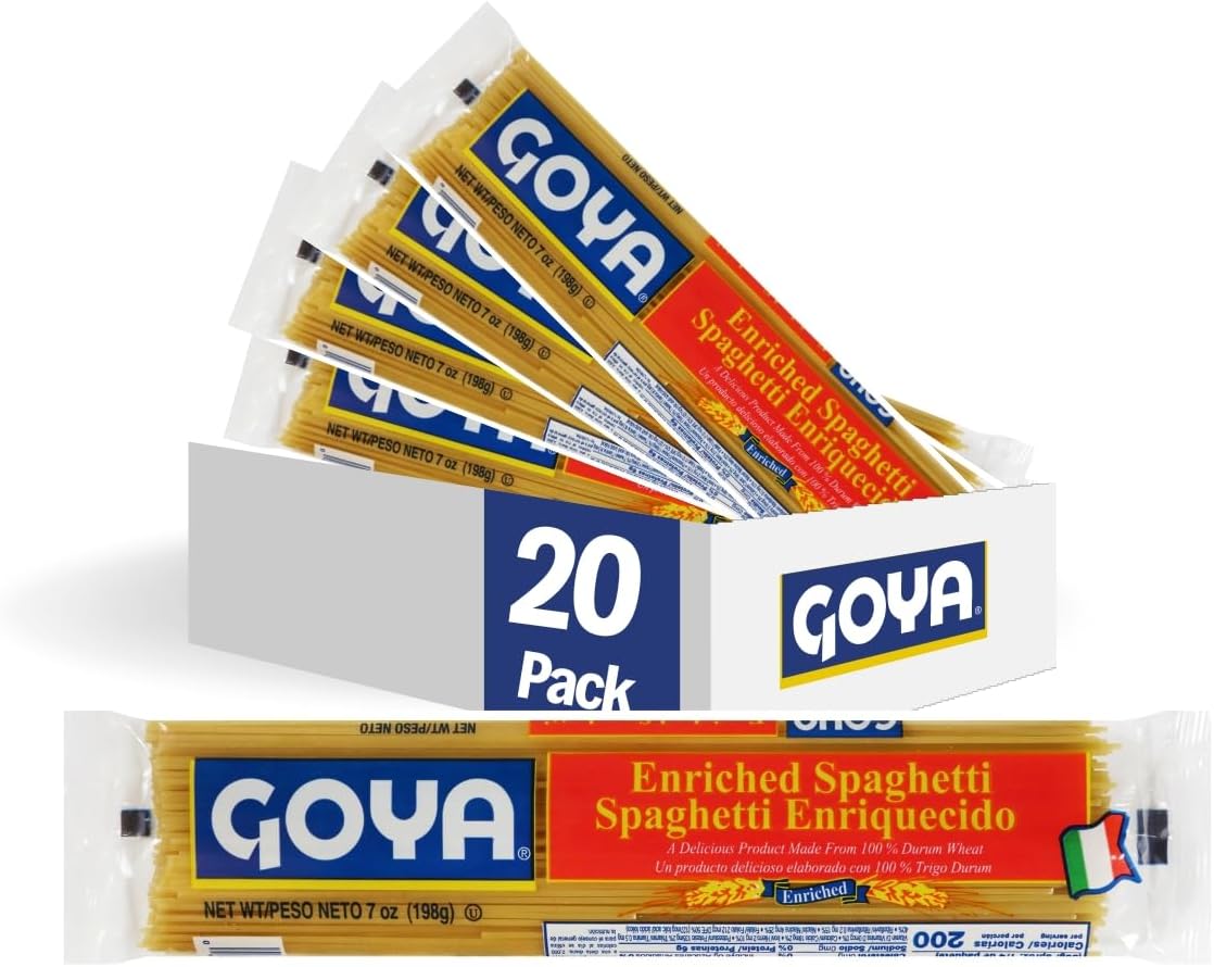 Goya Foods Spaghetti Pasta, 7-Ounce (Pack of 20)