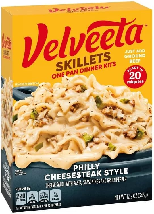 Skillets Philly Cheese Steak Pasta Dinner Kit, 12.2 oz Boxes (Pack of 6)