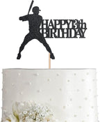 Black Baseball 13 Birthday Cake Topper, Glitter Happy 13th Birthday Party Decoration