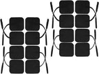 iStim Super Soft 2"x2" TENS Unit Electrodes for TENS Massage EMS Unit/Muscle Stimulator - 100% Japanese Gel - 16 Pieces Reusable Electrode Pads (2"x2"- 16 Pieces - Black)