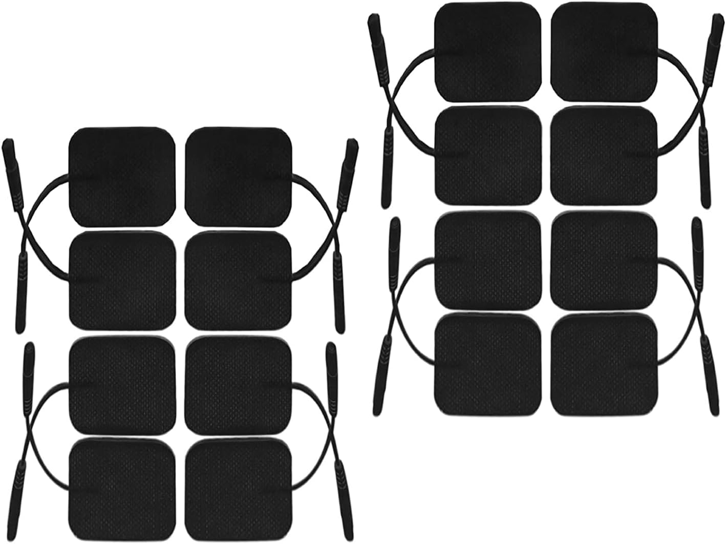 iStim Super Soft 2"x2" TENS Unit Electrodes for TENS Massage EMS Unit/Muscle Stimulator - 100% Japanese Gel - 16 Pieces Reusable Electrode Pads (2"x2"- 16 Pieces - Black)
