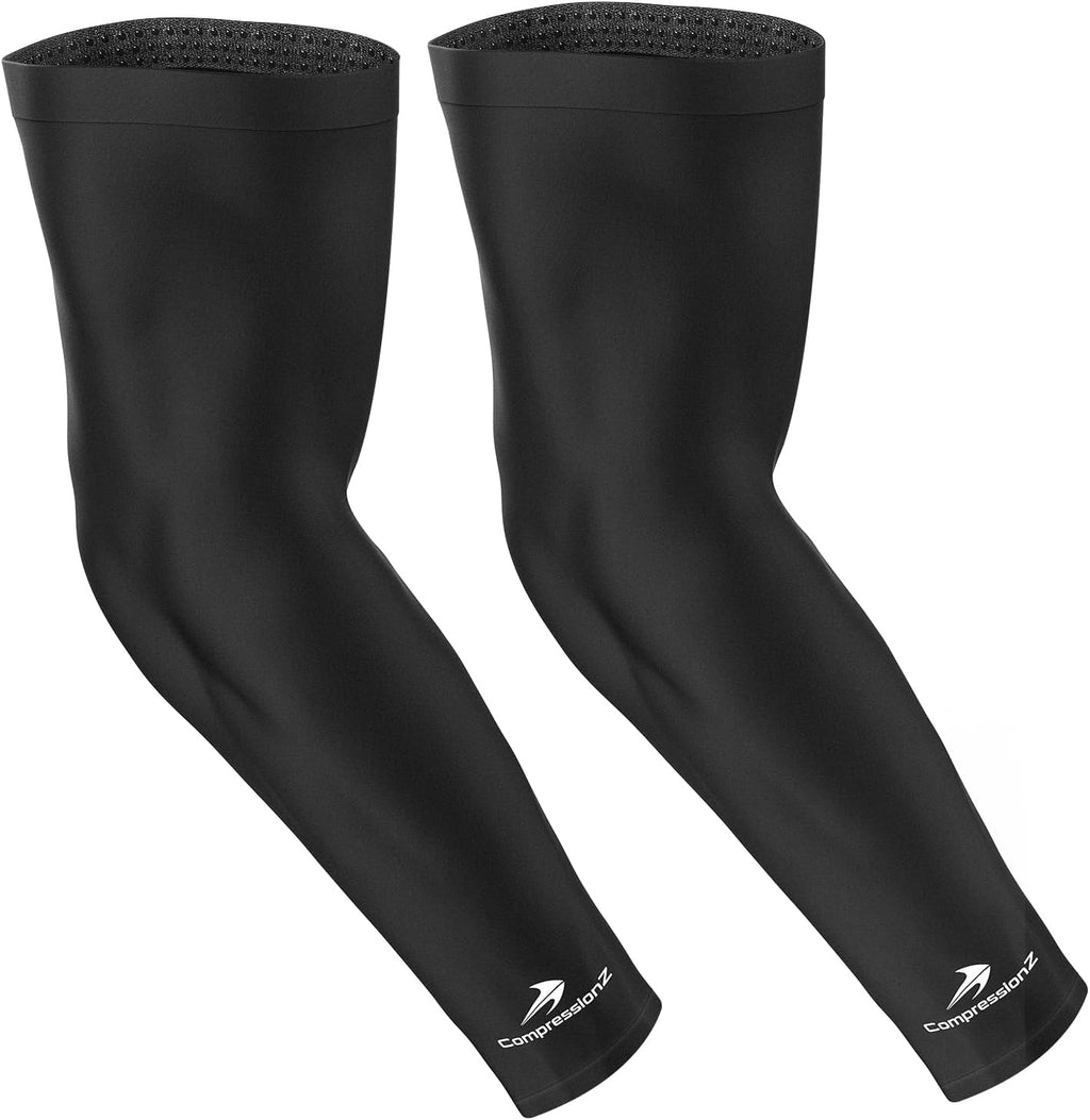 CompressionZ Compression Arm Sleeves for Men & Women| Cooling UV Sun Protection Elbow Pain Relief for All Sports and Recovery