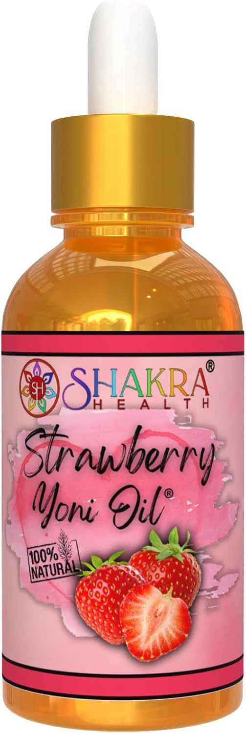 Yoni Oil Strawberry 30ml Body Massage Oil. Balance PH, Unisex Flavour, Smell, Freshen Skin, Hygiene, Scent, Taste & Moisturise *Organic Vegan*