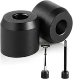 Caudblor 2Pcs Men's Shaving Safety Razor Stand, Premium Aluminum Alloy Matte Black Retro Double Edged Razor Holder for Men Women, Simple Small Long Handle DE Razor Base Tool, Cute Shaver Accessories