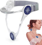 Adjustable Neck Support, Neck Brace Cervical Collar, Portable Neck Traction Device Neck Stretcher Forward Head Neck Posture Corrector for Women and Men Cervical Spine Pressure Relief (Transparent)