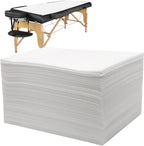 100PCS Massage Table Sheets, Disposable Bed Sheets for Massage Table, Spa Bed Covers for Esthetician, Tattoo, Waxing, Lash Bed, Salon Table, Non-Woven Fabric 71" x 31" (White)