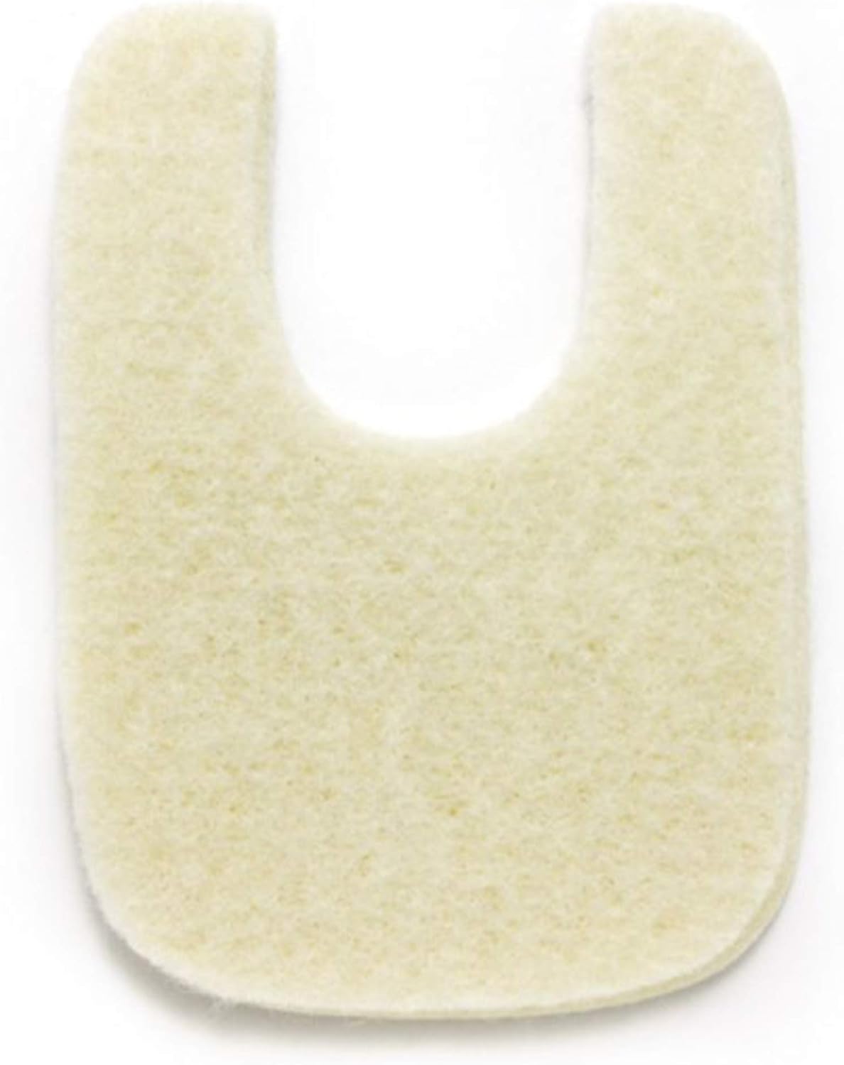 Wide U Shaped Felt Callus Horseshoe Pads - Adhesive Foot Pads That Protect Calluses from Rubbing On Shoes - 1/8" - 25 Pack