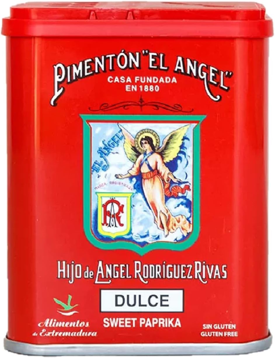 Spanish Smoked Sweet Paprika. El Angel brand since 1880. 1 Tin