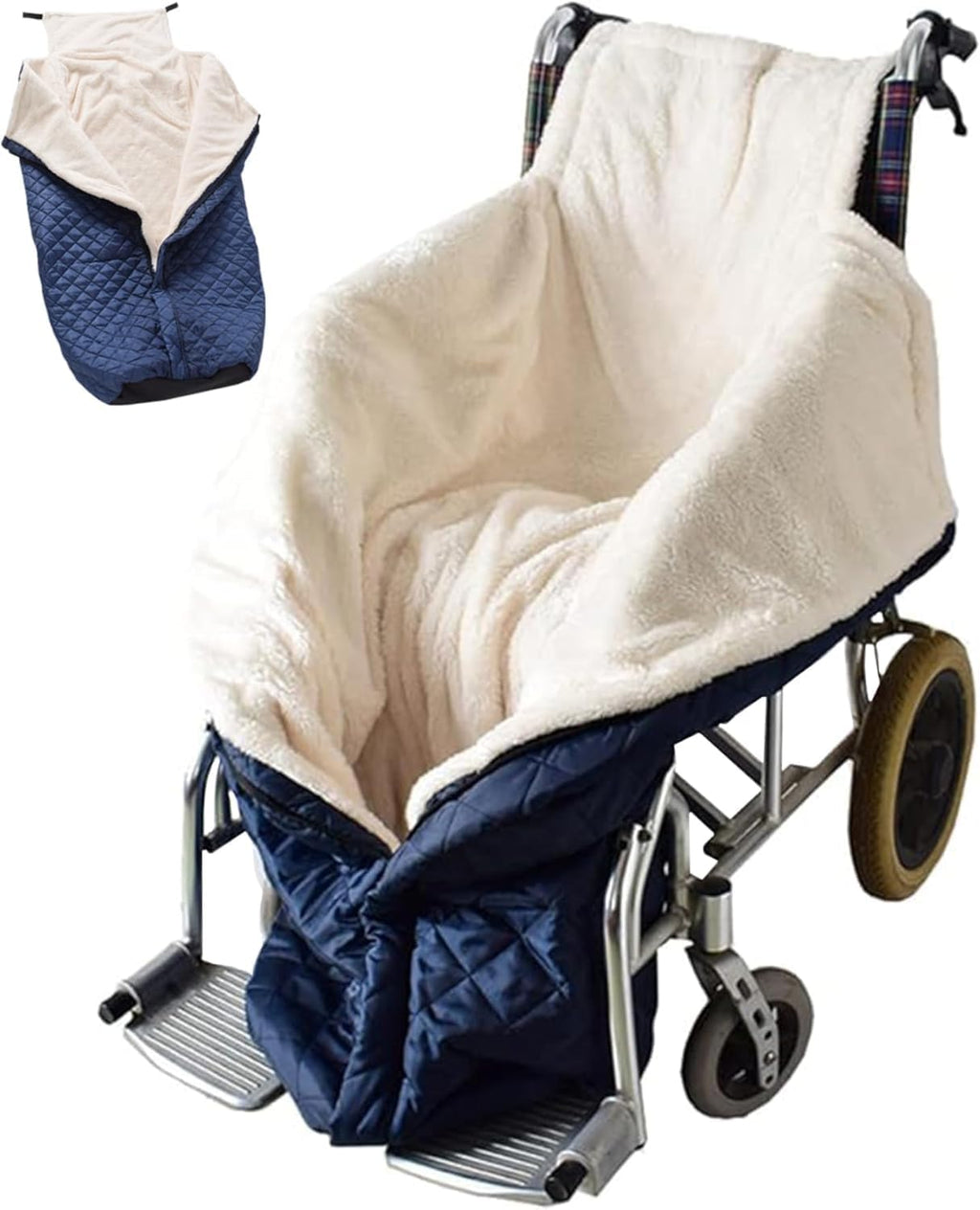 Wheelchair Blanket, Wheelchair Cover for Adults Lightweight Wheelchair Blanket with Zipper and Villus Wheelchair Cover for Adults Wheelchair Cosy Wheelchair Warm For The Aged Patient(blue)