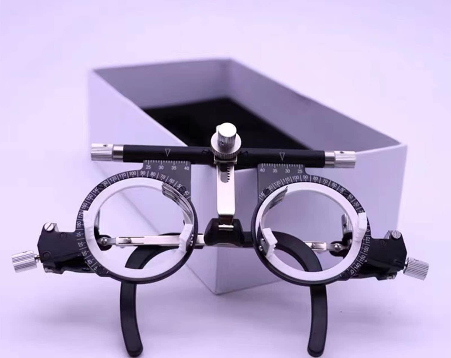 Optical Optic Trial Lens Frame Adjustable PD 50-80mm Optical Trial Lens Frame, Multi-Functional Eye Test Glasses Optical Trial Frame, Optical Trial Optician Accessories