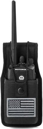 LUITON Universal Radio Case Two Way Radio Holder Universal Pouch for Walkie Talkies Nylon Holster Accessories for MOTOROLA MT500, MT1000, MTS2000 and Similar Models (1 Pack with Flag)