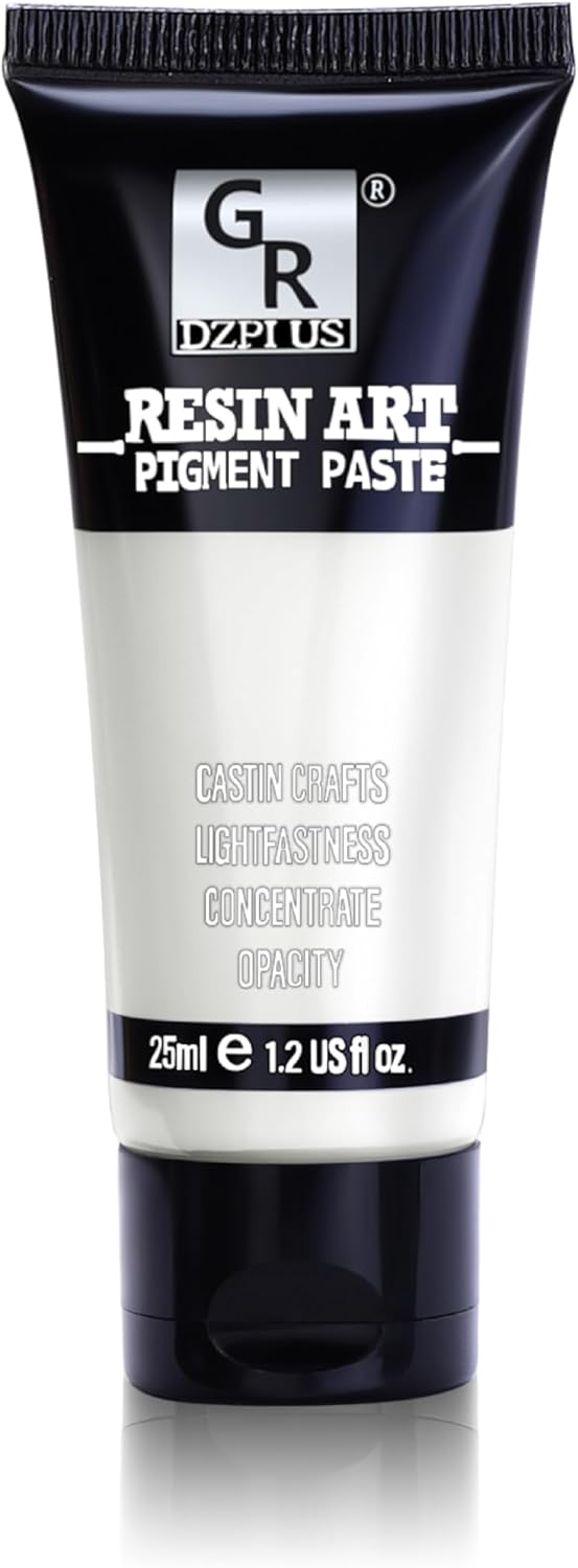 White Epoxy Resin Pigment Paste - 1.2 fl.oz /25ml High Concentrated White Dye Paste for Resin Ocean Waves, Cells, Lacing, UV Resin