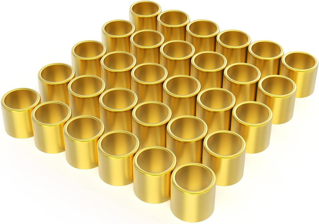 GASHER 30pcs Hose Ferrules Brass Fitting, 19mm Air Hose Crimping Fittings Used in Conjunction with Hose Crimping Tool