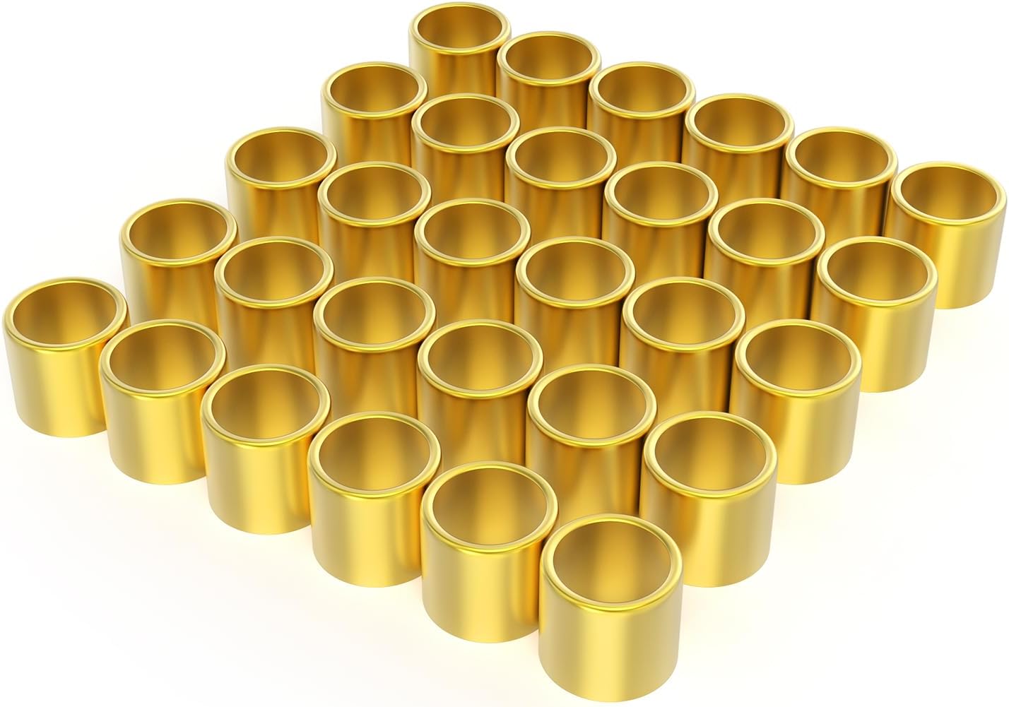 GASHER 30pcs Hose Ferrules Brass Fitting, 19mm Air Hose Crimping Fittings Used in Conjunction with Hose Crimping Tool
