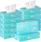 Yinder 12 Packs Facial Tissue Boxes 1560 Sheets Soft Facial Tissue Bulk for Teacher Classroom Spring 2 Ply 130 Sheets Disposable Travel Tissues Bulk for Weeding Car Household Kitchen(Single)