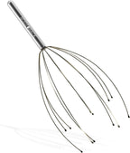 Body Back Scalp Massager, Head Scratcher, Manual Head Massager for Stress Relief, Relaxing Scalp Scratcher, Tingler for Gentle Hair Stimulation (Silver)