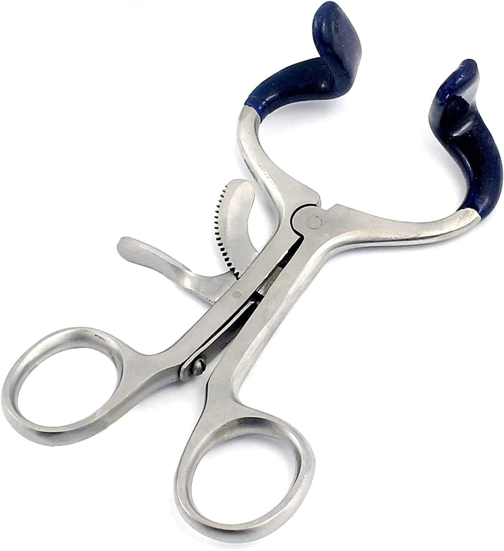 Dental Molt Mouth Gag 4.5" Dip Blue Orthodontic Oral Opener Stainless Steel Dental Instrument