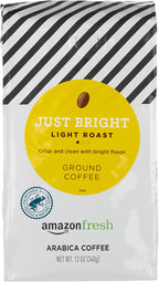 Amazon Fresh, Just Bright Ground Coffee, Light Roast, 12 Oz
