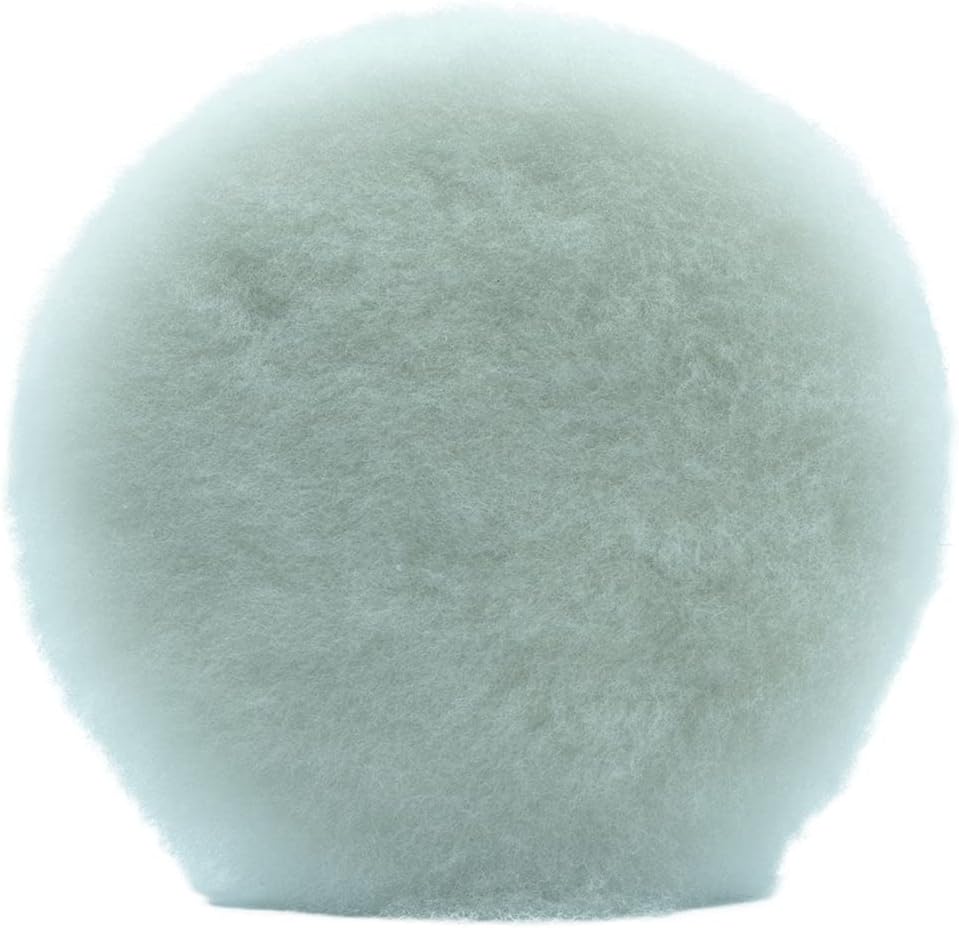 3D Lambswool Cutting Pad | Fast Level Heavy Compound Cuts | Superior Finish for Automotive Painted Surfaces | 100% Wool for Removing Paint Defects | 3” Round