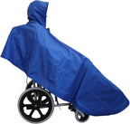 Wheelchair Rain Poncho,Universal Wheelchair Waterproof Poncho, Full Body Coverage Windproof and Rainproof, Reusable Poncho with Hood
