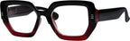 Eyekepper Large Frame Reading Glasses for Women - Fashionable Readers - Red +1.00