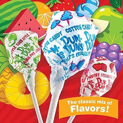 Dum Dums Original Mix 2,300 Count Box- All-Time Classic Flavors - Bulk Suckers, Lollipops Individually Wrapped, Candy Mix Variety Pack - Bulk Candy for Any Occasion