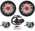 Lightweight Foldable 12 Inch Power Wheel Chair 24V 700W Wheelchair Motor Conversion Kit (Solid Wheel kit Remote Joystick Max 7kph)
