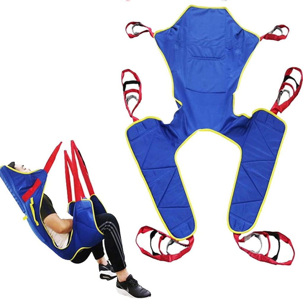Toileting Sling Patient Lifter - Full Body Patient Lift Sling - Patient Lift Sling with Commode Opening - Medical Lift Equipment Divided Leg for Elderly, Handicapped,L