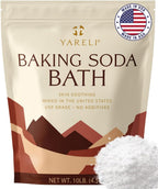 Yareli Baking Soda Bath, 10lb Naturally Mined USP Grade, for Muscle Recovery, Relief of Dry Skin and DIY Bath Bombs