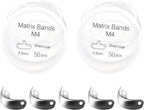 50PCS Dental Sectional Contoured Matrices Matrix Bands, M4 Dental Matrix Bands, Dental Matrix Bands for Dental Restorations (4.5mm, 2)