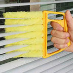 Washable Blind Cleaner Duster Tool, Removable Shutter Cleaner Brush with 7 Slat, Handheld Brush for Air Conditioner Blinds Dust Dirt