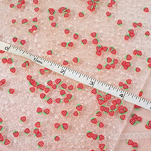 Framendino, 100g Strawberry Slime Charms Resin Flatbacks Polymer Clay Sprinkles for DIY Crafts Decoration
