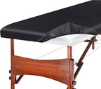 Massage Table Cover, Silky Massage Table Sheets(36" W x 77" L x 7" D), Reusable Spa Bed Sheets Salon Table Protective Cover, Satin & Wrinkle-Resistant, Machine Washable, Black