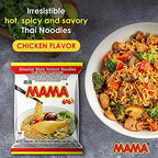MAMA Noodles CHICKEN Instant Spicy Noodles with Delicious Thai Flavors, Hot And Spicy Noodles with Chicken Soup Base, No Trans Fat with Fewer Calories Than Deep Fried Noodles (Chicken Flavor, 30 Pack)